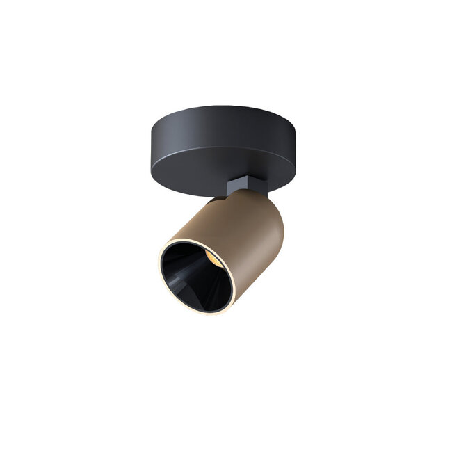 Artdelight Plafondlamp Houston 1L - Zwart/Champagne