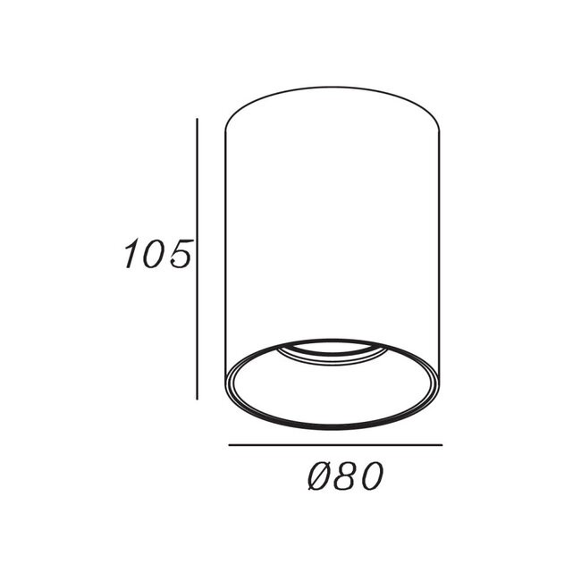 Artdelight Plafondlamp Redondo IP20 - Zwart