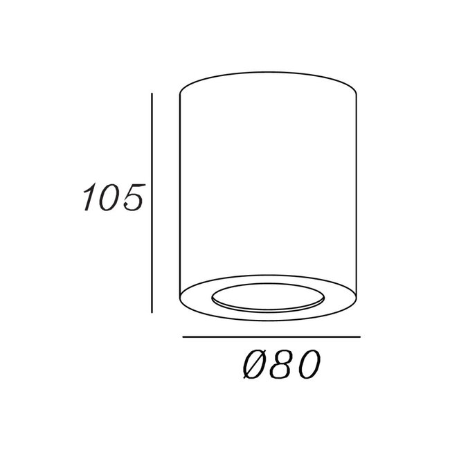 Artdelight Plafondlamp Redondo IP54 - Wit