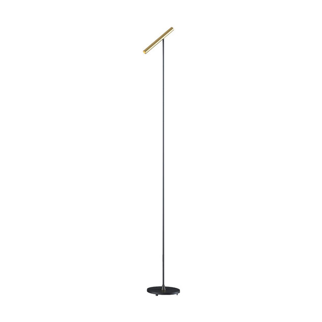 Artdelight Vloerlamp Kansas - Zwart/Warm Goud