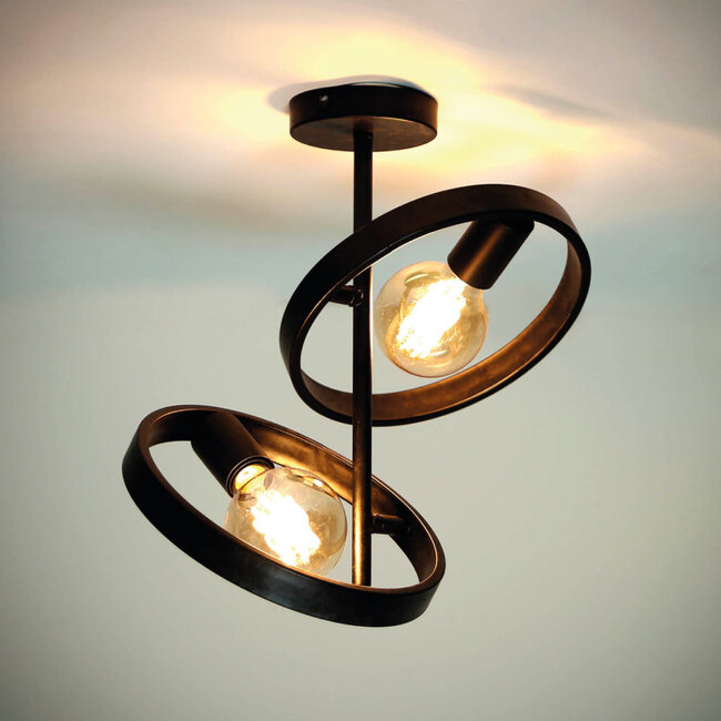 HELDR! Plafondlamp Multo 2L - Charcoal