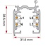 Artdelight 3-fase Railsysteem Megano 2m set (eindvoeding) - Zwart/Goud