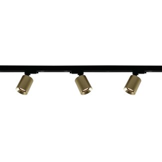 Artdelight 3-fase Railsysteem Megano 1m set (eindvoeding) - Zwart/Goud