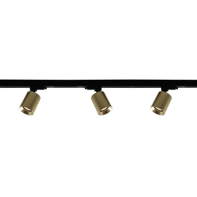 Artdelight 3-fase Railsysteem Megano 1m set (eindvoeding) - Zwart/Goud