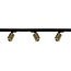 Artdelight 3-fase Railsysteem Megano 1m set (eindvoeding) - Zwart/Goud