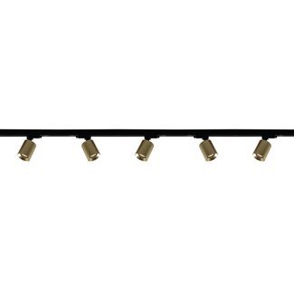 Artdelight 1-fase Railsysteem Megano 2m set (eindvoeding) - Zwart/Goud