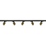 Artdelight 1-fase Railsysteem Megano 2m set (eindvoeding) - Zwart/Goud