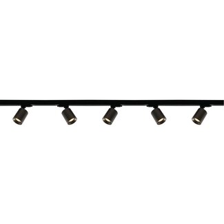 Artdelight 3-fase Railsysteem Megano 2m set (eindvoeding) - Zwart/Metallic Brons