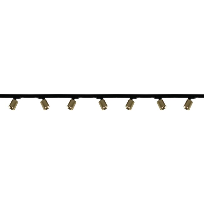 Artdelight 1-fase Railsysteem Megano 3m set (eindvoeding) - Zwart/Goud