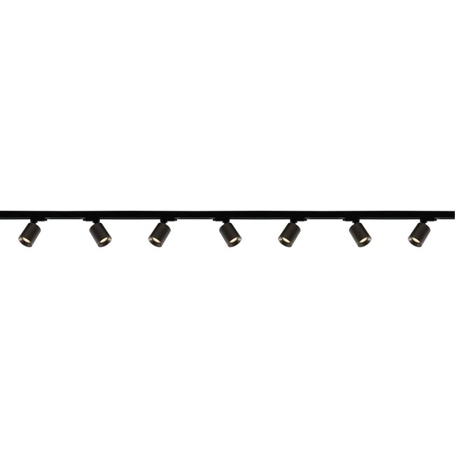 Artdelight 1-fase Railsysteem Megano 3m set (eindvoeding) - Zwart/Metallic Brons