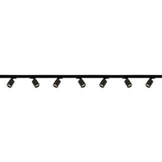Artdelight 3-fase Railsysteem Megano 3m set (eindvoeding) - Zwart/Metallic Brons