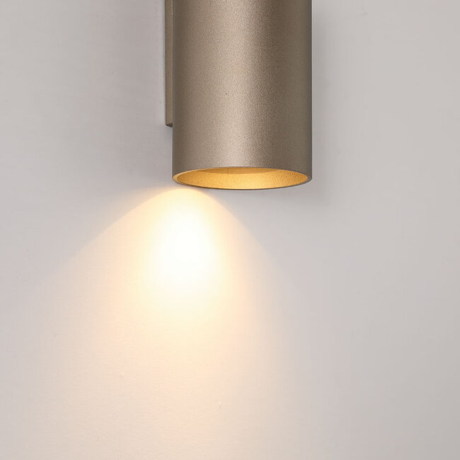 Searchlight Wandlamp Organic 1L - Latte/Bruin