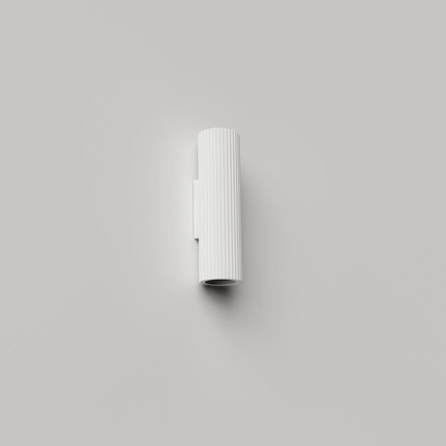 Artdelight Wandlamp Brest Geribbeld - Wit