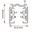 Artdelight 3-fase Railsysteem Megano 1m set (eindvoeding) - Zwart/Antiek Brons