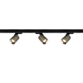 Artdelight 3-fase Railsysteem Megano 1m set (eindvoeding) - Zwart/Antiek Brons