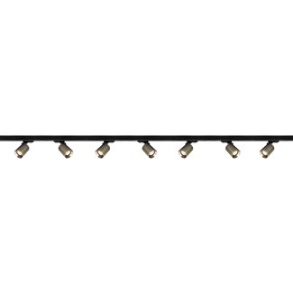Artdelight 3-fase Railsysteem Megano 3m set (eindvoeding) - Zwart/Antiek Brons