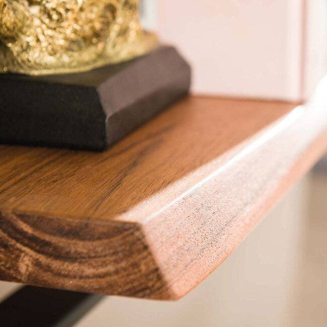 HELDR! Wandschap Cesar 3-Set - Zwart/Acacia Hout