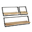 HELDR! Wandschap Cesar 3-Set - Zwart/Acacia Hout