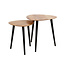 HELDR! Bijzettafel Marko 2-Set - Zwart/Acacia Hout