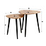 HELDR! Bijzettafel Marko 2-Set - Zwart/Acacia Hout