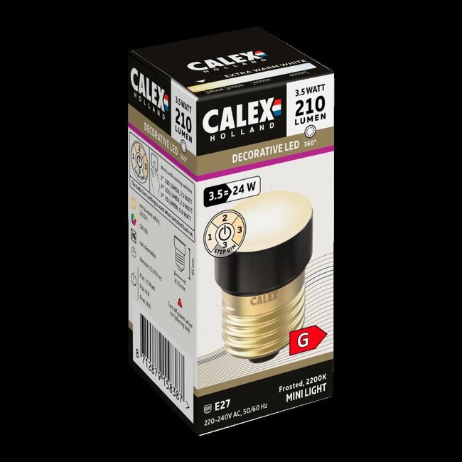 Calex E27 Led Puck 3,5W 2200K 60-260-470lm - 3-stap-dim