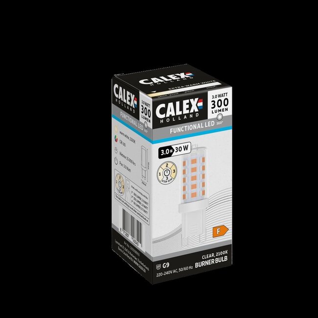 Calex G9 Led 3W 2100K 300lm - 3-stap-dim