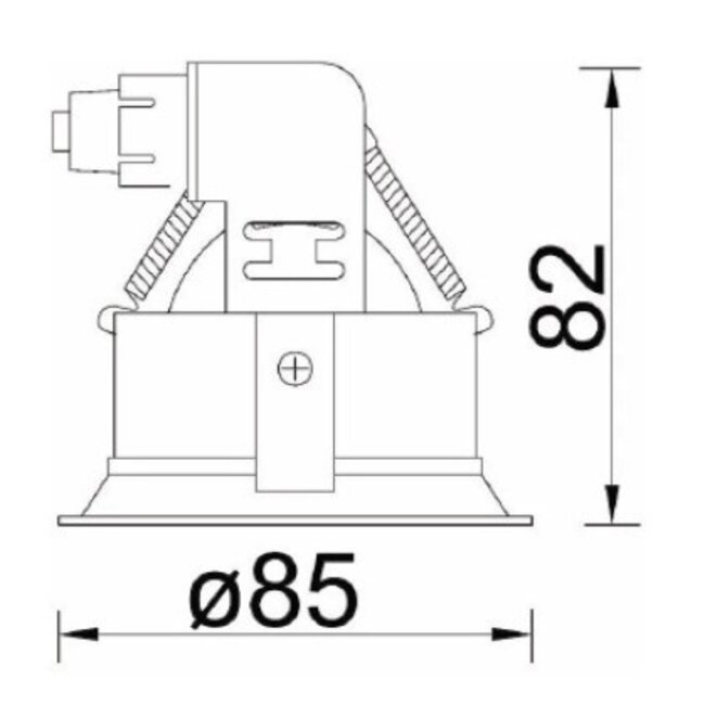 Artdelight Inbouwspot Roura - Wit/Goud