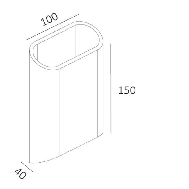 Artdelight Wandlamp Diaz S - Goud