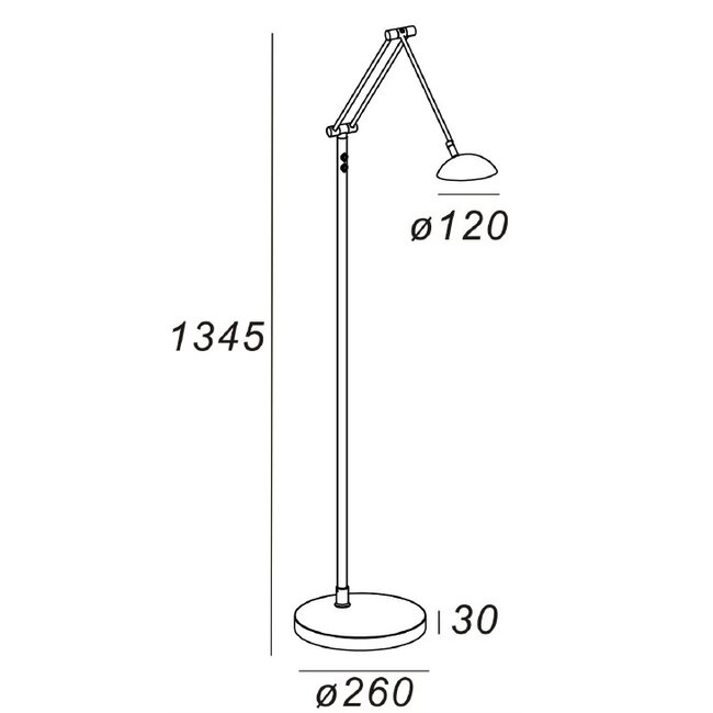 Artdelight Vloerlamp Palermo - Brons