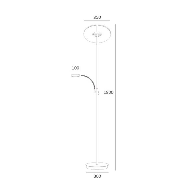 Artdelight Vloerlamp Riva - Zwart
