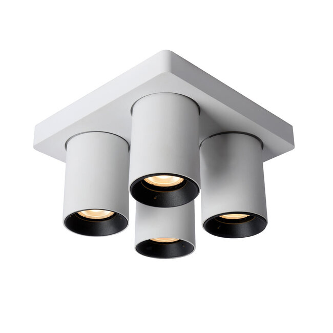 Artdelight Plafondlamp Megano 4L - Wit