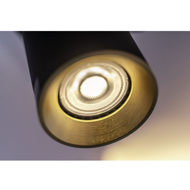 Artdelight Plafondlamp Megano 3L - Zwart