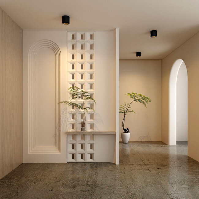 Artdelight Plafondlamp Orleans - Zwart