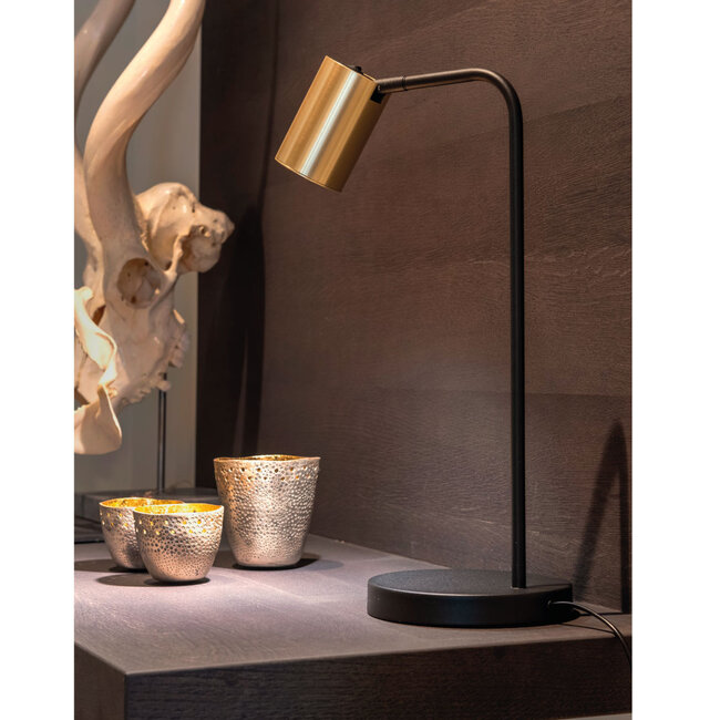 Artdelight Tafellamp Megano - Zwart/Goud