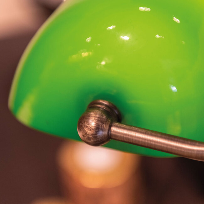 Artdelight Tafellamp Oxford - Brons/Groen