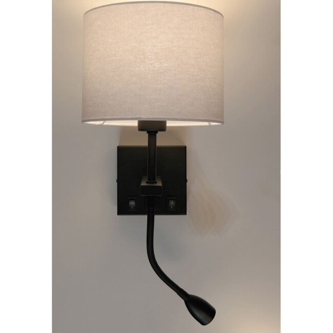 Artdelight Wandlamp Quad USB - Zwart