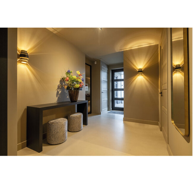 Artdelight Wandlamp Rolls - Zwart/Goud