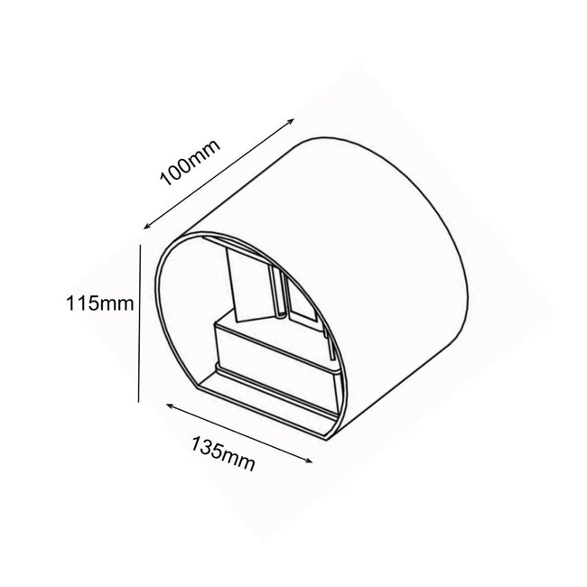 HELDR! Wandlamp Mason - Roestbruin