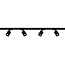 Artdelight 1-fase Railsysteem Megano 2m set (middenvoeding) - Zwart