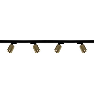Artdelight 1-fase Railsysteem Megano 2m set (middenvoeding) - Zwart/Goud