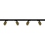 Artdelight 1-fase Railsysteem Megano 2m set (middenvoeding) - Zwart/Goud