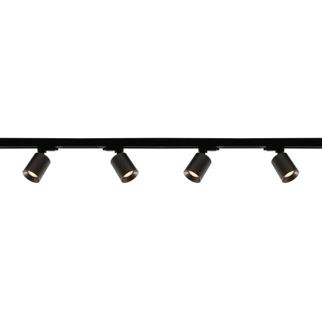 Artdelight 1-fase Railsysteem Megano 2m set (middenvoeding) - Zwart/Metallic Brons