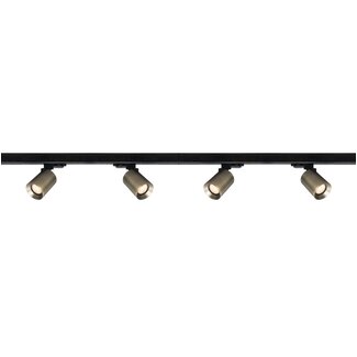 Artdelight 1-fase Railsysteem Megano 2m set (middenvoeding) - Zwart/Antiek Brons