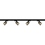 Artdelight 1-fase Railsysteem Megano 2m set (middenvoeding) - Zwart/Antiek Brons