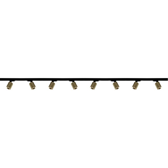 Artdelight 1-fase Railsysteem Megano 4m set (middenvoeding) - Zwart/Goud