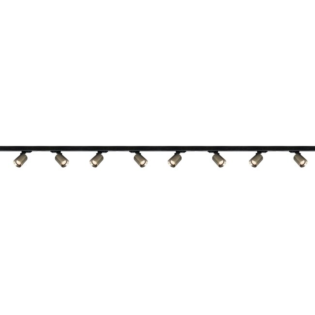 Artdelight 1-fase Railsysteem Megano 4m set (middenvoeding) - Zwart/Antiek Brons