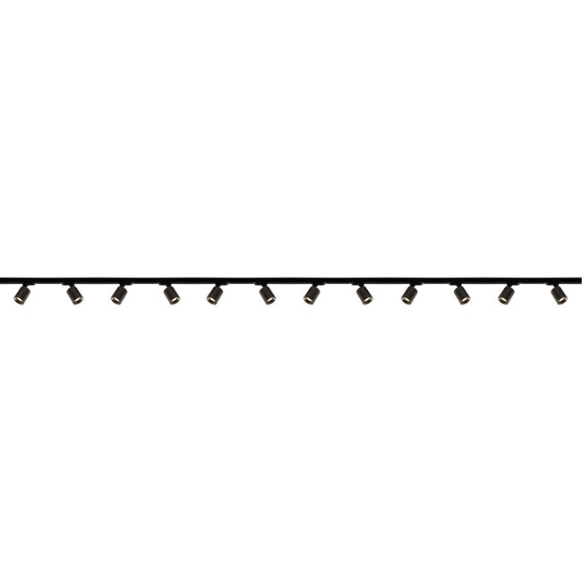 Artdelight 1-fase Railsysteem Megano 6m set (middenvoeding) - Zwart/Metallic Brons