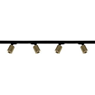 Artdelight 3-fase Railsysteem Megano 2m set (middenvoeding) - Zwart/Goud