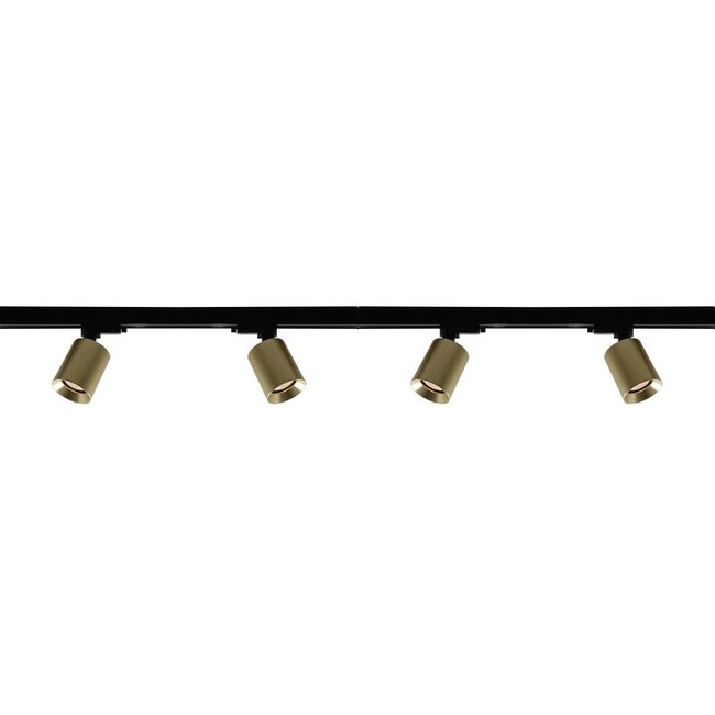 Artdelight 3-fase Railsysteem Megano 2m set (middenvoeding) - Zwart/Goud