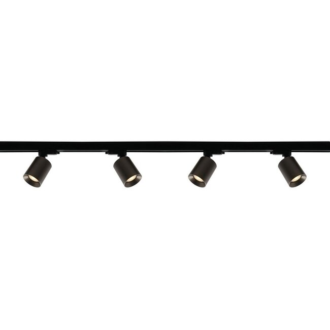 Artdelight 3-fase Railsysteem Megano 2m set (middenvoeding) - Zwart/Metallic Brons